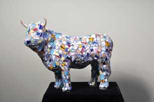 Bull in a China Shop — assemblage by Charly Weir, New Things series