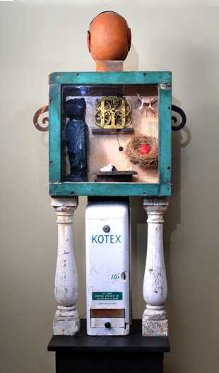 A Room of My Own — assemblage by Charly Weir, Faces series