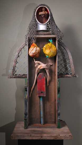 Faces 7 — assemblage by Charly Weir, Faces series