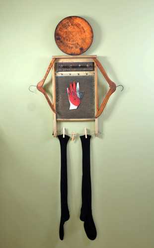 Faces 3 — assemblage by Charly Weir, Faces series